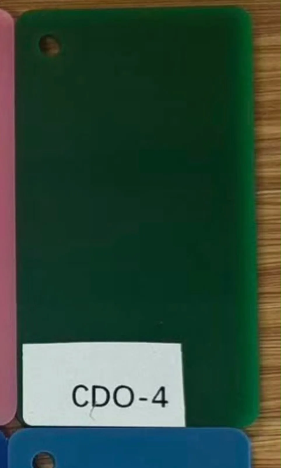 Forest green solid acrylic swatch
