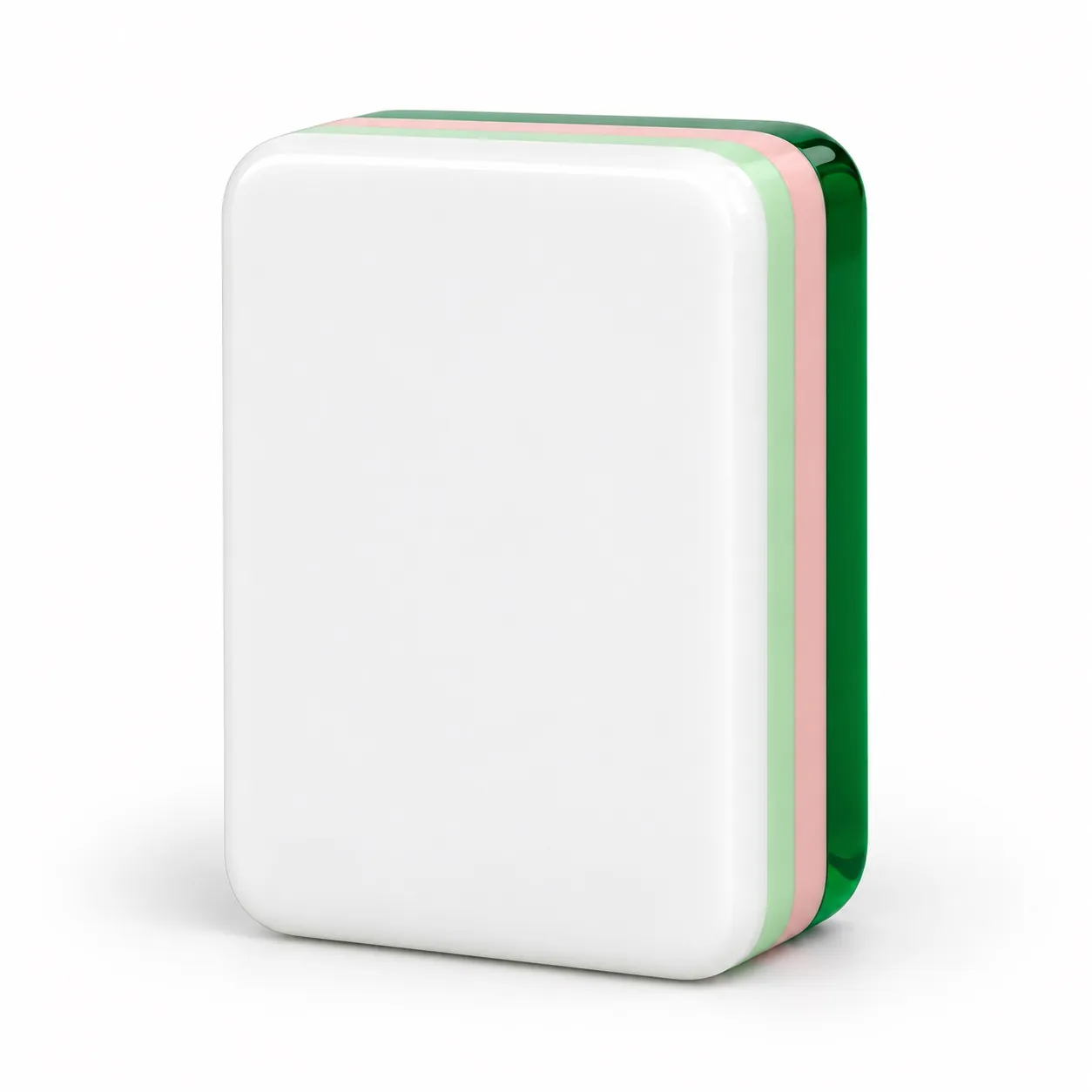 Blank layered acrylic Mahjong tile face ready for custom joker artwork