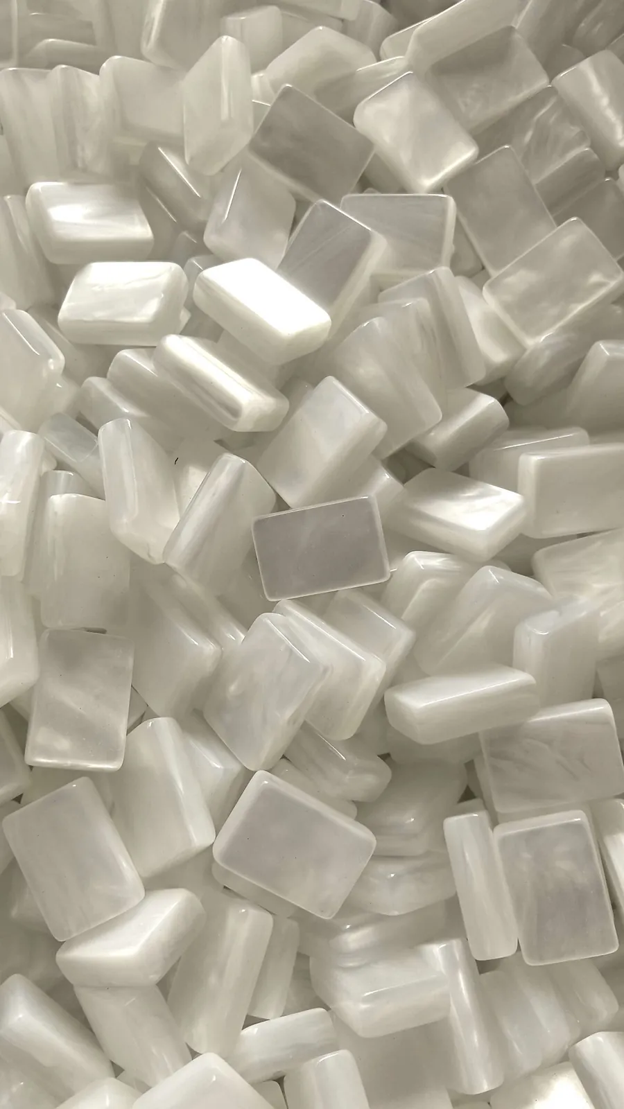 Pearl white acrylic Mahjong tile blanks