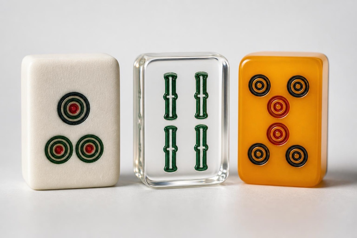 American Mahjong tile materials compared for click sound and tactile feel