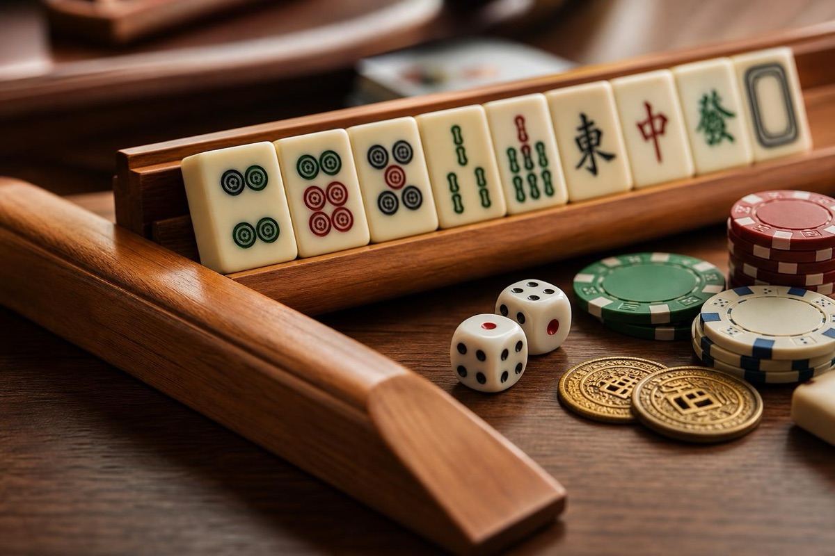 American mahjong accessories including racks and pushers