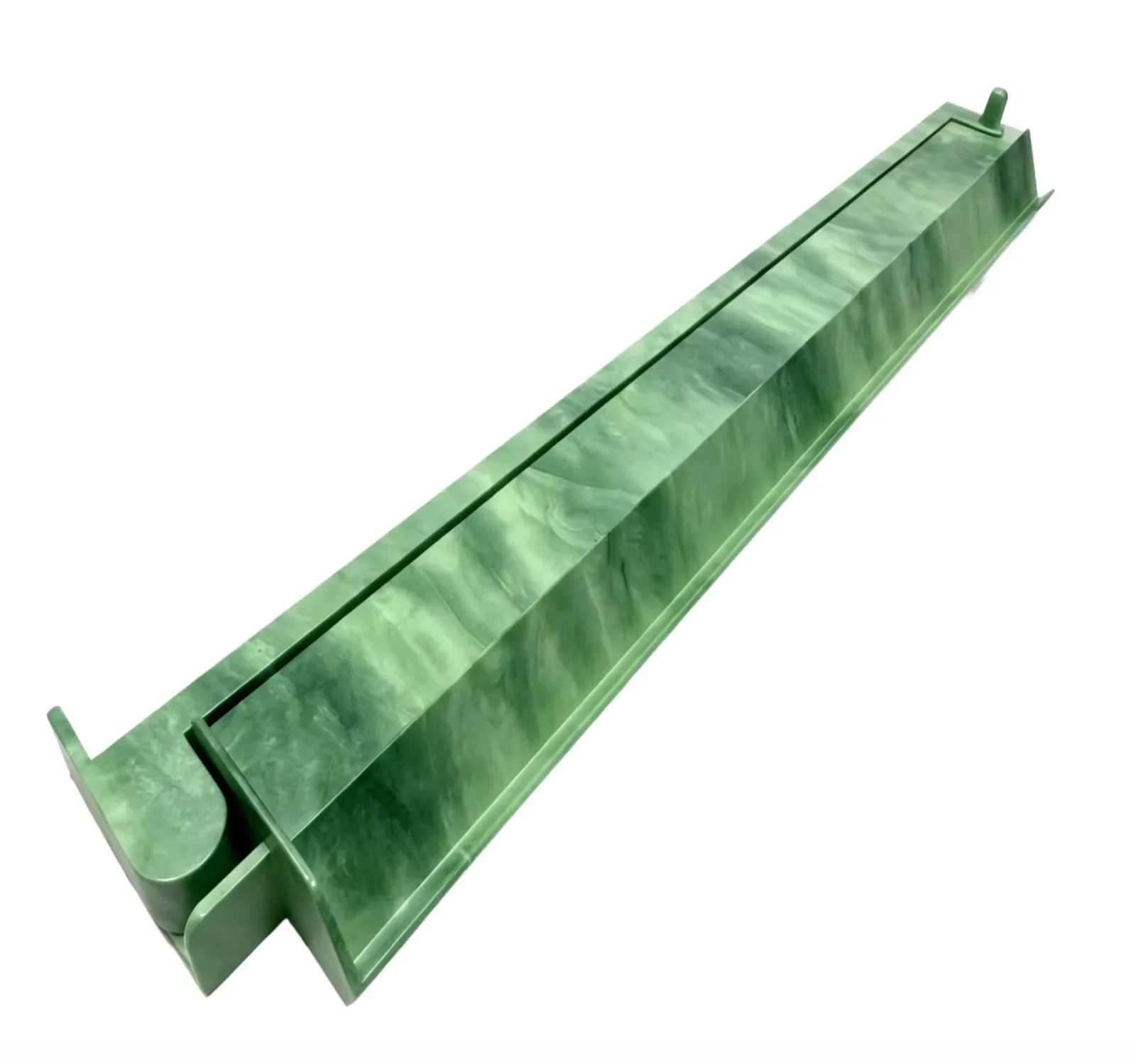 Green marble-effect acrylic Mahjong rack