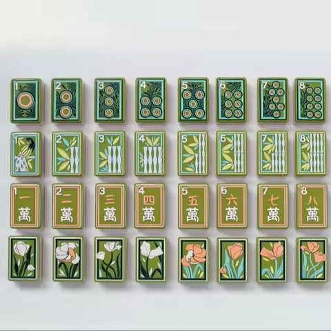 Premium acrylic American Mahjong tiles with polished edges and glossy finish