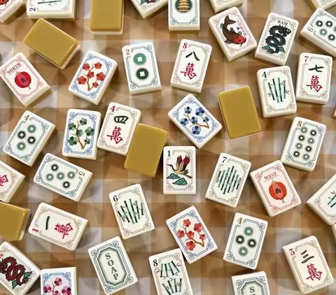 Ginger luxury custom American Mahjong tile set reference
