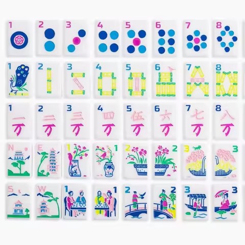 Modern foldable custom American Mahjong set reference
