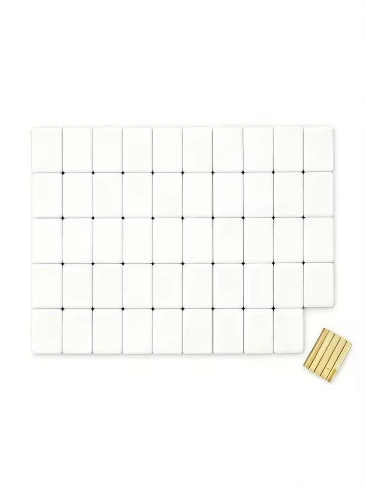 Bamboo Grain Crystal Acrylic Mahjong Set detail view