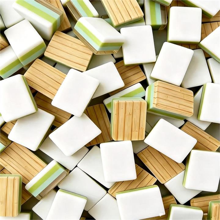 Bamboo Grain Crystal Acrylic Mahjong Set for wholesale and private label buyers