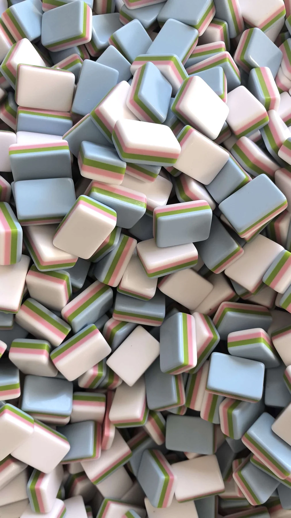Multicolor three-layer acrylic Mahjong tile blanks