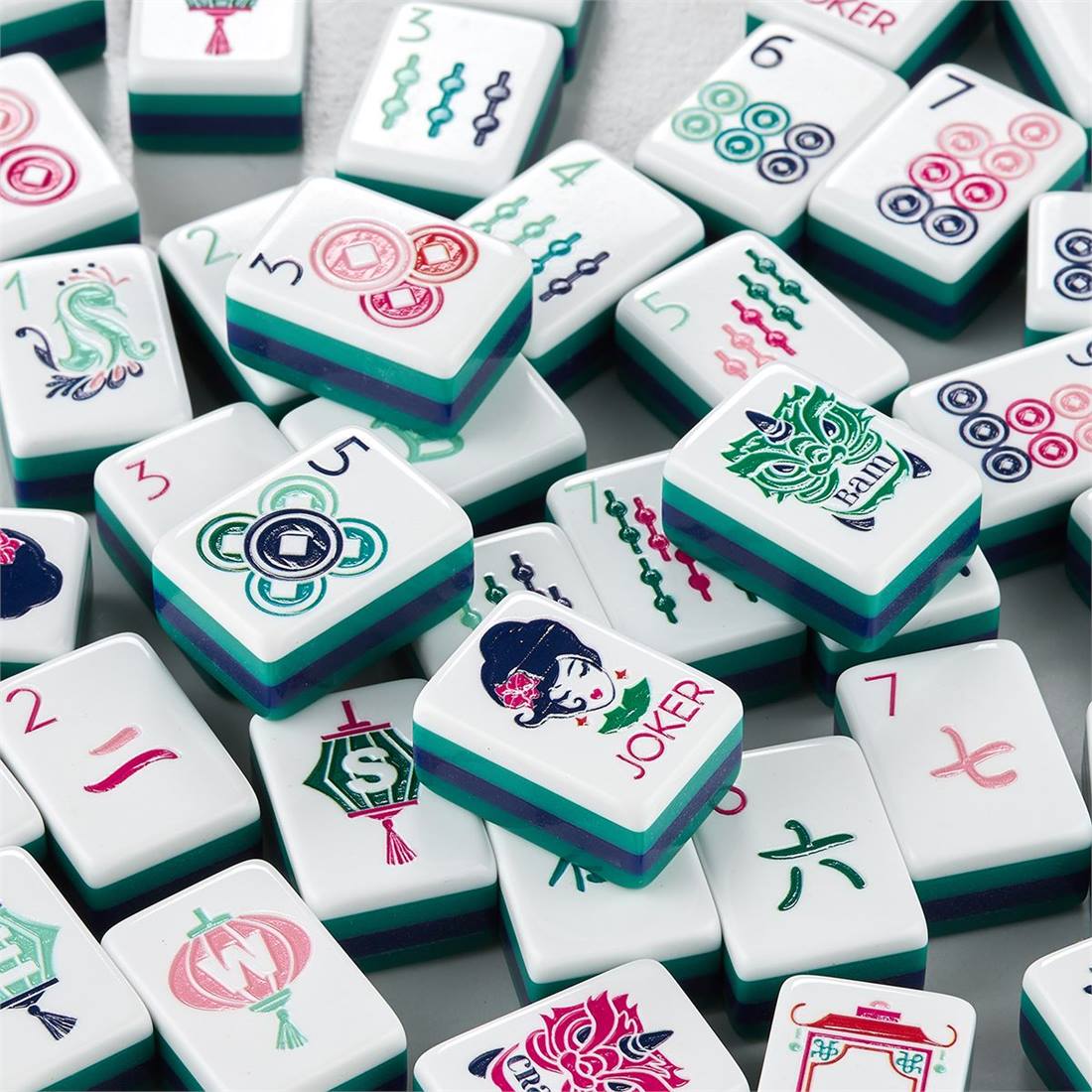 Engraved M003 Mahjong Set detail view