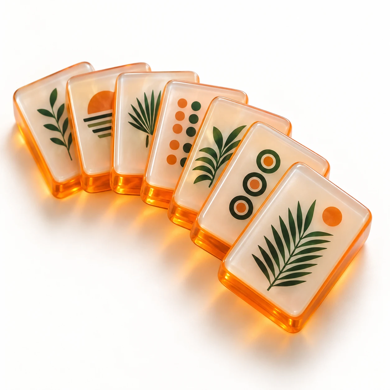 Translucent jelly Mahjong tiles