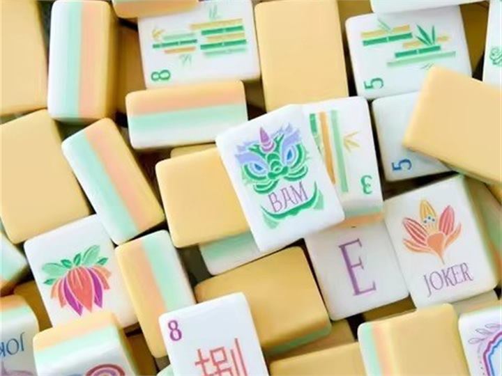 Pastel yellow American mahjong set for retail gifting