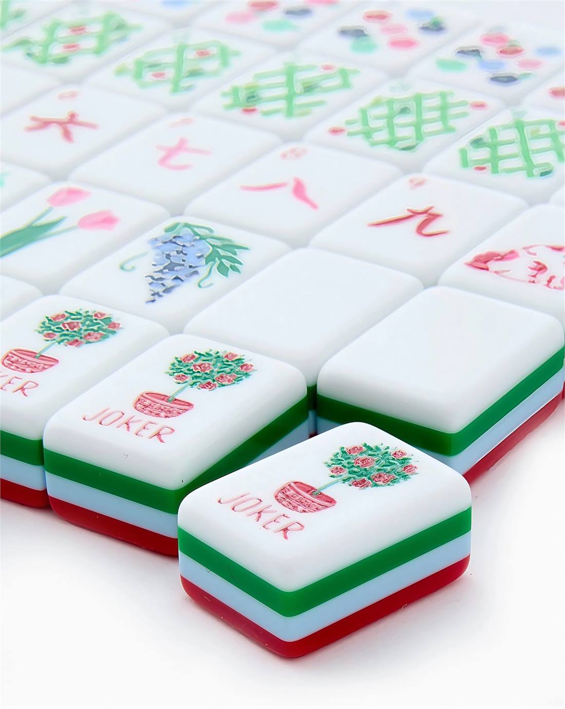 Red Portable Mahjong Set detail view